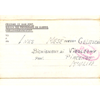 - 1945 POSTA PRIGIONIERI DI GUERRA ALGERIA da BERSAGLIERE IN ALGERIA X PIACENZA