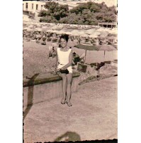 - FOTO ANNI 60 - RAGAZZA  AL MARE - IN VILLEGGIATURA - C15-1111