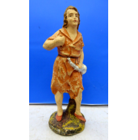 - STATUINA DEL PRESEPE IN PASTA - RAGAZZO CON TROMBA -