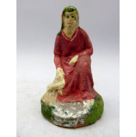 - STATUINA DEL PRESEPE IN TERRA ROSSA - DONNA CHE PREGA -