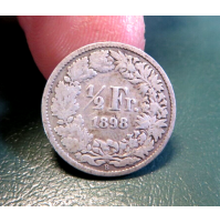 1/2 FRANCS SVIZZERI - 1898 - FRANCHI SVIZZERI