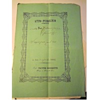 1864 - ATTO NOTAIO MATTEO SANDRETTI IN SERRAVALLE SESIA - VENDITA SEZZANO PIETRO