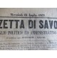 1869 - GAZZETTA DI SAVONA FOGLIO POLITICO E AMMINISTRATIVO + MARCA DA BOLLO C.10