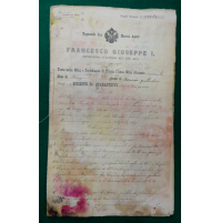 1890 DOCUMENTO TRIESTE FRANCESCO GIUSEPPE I° - RENDICONTI -