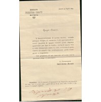 1899 - SOCIETA' PRODUTTORI CHINOTTI SAVONA - LETTERA INDIRIZZATA A SOCIO - AONZO