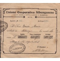 1908 - UNIONE COOPERATIVA ALBENGANESE ALBENGA - SOCIO -