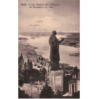 1914 - ARONA - IL LAGO MAGGIORE VISTO DALL'INTERNO DEL MONUMENTO A SAN CARLO