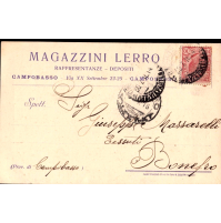1916 CARTOLINA PUBBLICITARIA MAGAZZINI LERRO CAMPOBASSO X BONEFRO CB