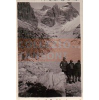 1934 FOTO DI MONTAGNA CON NEVE SCALATORE SULLE ALPI O DOLOMITI O AOSTA -- 32-116