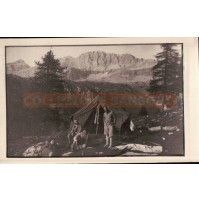 1934 - FOTO PAESAGGIO DI MONTAGNA ACCAMPAMENTO TENDA - DOLOMITI O ALPI C9-1107