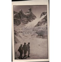 1934 - FOTO SU CARTOLINA GRUPPO DI ALPINISTI SULLE DOLOMITI - 1934 -  C9-1139