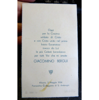 1936 - SANTINO PRIMA COMUNIONE - GIACOMINO BERGUI - ALASSIO -