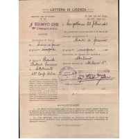 1941 - SENIGALLIA - 6° REGGIMENTO GENIO - LICENZA BREVE A PREMIO - GIORNI 5 - 