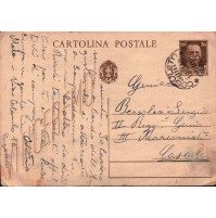 1942 INTERO POSTALE DA COGOLETO PER MARCONISTA A CASALE MONFERRATO  C10-735