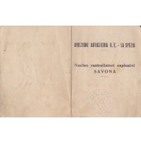 1945 NUCLEO RASTRELLATORI ESPLOSIVI SAVONA ARTIGLIERIA R.E. 2-154BIS
