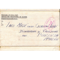 1945 POSTA PRIGIONIERI DI GUERRA ALGERIA da BERSAGLIERE IN ALGERIA X PIACENZA.