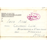 1945 POSTA PRIGIONIERI DI GUERRA U.S. ARMY ALGERIA - CAP. MAGGIORE X ITALIA