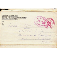 1945 POSTA PRIGIONIERI DI GUERRA U.S. ARMY ALGERIA - CAP. MAGGIORE X ITALIA.