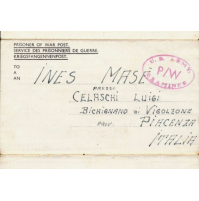 1945 POSTA PRIGIONIERI DI GUERRA U.S. ARMY ALGERIA / CAP. MAGGIORE X ITALIA.