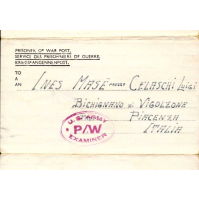 1945 POSTA PRIGIONIERI DI GUERRA U.S. ARMY ALGERIA / CAP. MAGGIORE X ITALIA