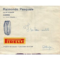 1950ca - BUSTA E FATTURA PIRELLI Raimondo Pasquale - ALBENGA SAVONA