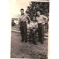 1950ca - FOTO CON MILITARI DEL REGIO ESERCITO - ARTIGLIERIA DA CAMPAGNA