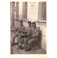 1950ca - FOTO MILITARI ESERCITO ITALIANO - ARTIGLIERIA DA CAMPAGNA AL BAR