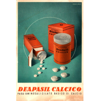 1951 CARTOLINA / DEPLIANT PUBBLICITARIO FARMACEUTICO - DEAPASIL CALCICO -