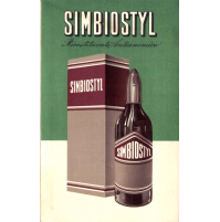 1951 CARTOLINA / DEPLIANT PUBBLICITARIO FARMACEUTICO - SIMBIOSTYL