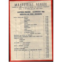 1954 - LISTINO PREZZI 