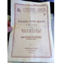 1957 - CERTIFICATO ASSICURAZIONE MOTOSCOOTER VESPA CLUB ITALIA - SAVONA