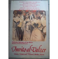 1984/85 - POSTER INVITO AL VALZER - ORCHESTRA SINFONICA DI SANREMO STRAUSS (MAN)