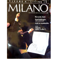 1986 RIVISTA - VIVERE A - LIVING IN MILANO - RICCARDO MUTI GOLF