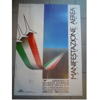 1987 - POSTER MANIFESTAZIONE AEREA FRECCE TRICOLORI VILLANOVA D'ALBENGA  (MAN)