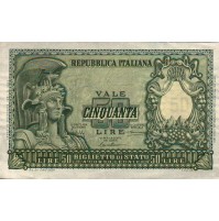 50 LIRE - 1951 - REPUBBLICA ITALIANA SERIE 0890-007461    