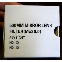 500MM MIRROR LENS FILTER ( M=30.5 ) SKY LIGHT ND-2X ND-4X - FILTRI -