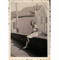 8,5 X 6 CM - FOTO ANNI 30 - RAGAZZA AD ALASSIO -