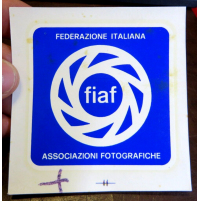 ADESIVO VETROFANIA - FEDERAZIONE ITALIANA ASSOCIAZIONI FOTOGRAFICHE - FIAT -