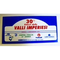 ADESIVO VINTAGE 2001 - 30° RALLY DELLE VALLI IMPERIESI - TAGGIA - IMPERIA