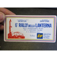 ADESIVO  VINTAGE - 6° RALLY DELLA LANTERNA - GENOVA 1985