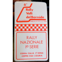 ADESIVO VINTAGE - 6° RALLY VALLI DEL BORMIDA - MILLESIMO 1986 -