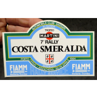 ADESIVO VINTAGE - 7° RALLY COSTA SMERALDA - SARDEGNA TROFEO MARTINI 15 X 9,5 Cm