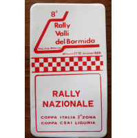 ADESIVO VINTAGE  8° RALLY NAZIONALE VALLI DEL BORMIDA - 1988 -