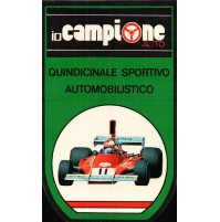 ADESIVO VINTAGE ANNI '70 - IO CAMPIONE AUTO - RIVISTA SPORTIVA FERRARI 
