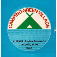 ADESIVO VINTAGE - CAMPING GREEN VILLAGE - ALBENGA