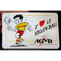 ADESIVO VINTAGE - J' LOVE LE VOLLEY-BALL - AGVB GENEVOISE DE VOLLEY-BALL