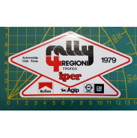 ADESIVO VINTAGE - RALLY 4 REGIONI - 1979 ACI PAVIA