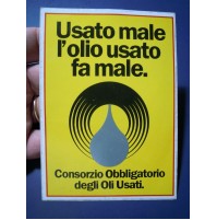 ADESIVO VINTAGE - USATO MALE L'OLIO USATO FA MALE - 