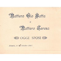 ALASSIO 26 OTTOBRE 1907 - NATTERO GIO BATTE e NATTERO TERESA 