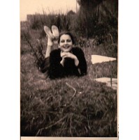 ALBENGA 1955 - FOTO RAGAZZA DEL IV GINNASIO - NEL FIUME CENTA -